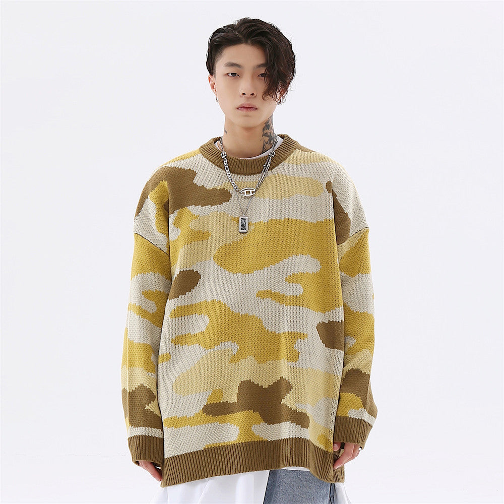 European And American Tide Brand Loose Long-sleeved Pullover Sweater