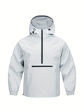 Men's Korean-style Loose Half-zip Hooded Sweater Jacket