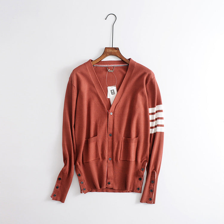 Single-breasted Knit Cardigan With Collarspring And Autumn Outer Knit Sweater Women