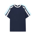 American-style Retro Contrast Color Pull-up Design Short-sleeved T-shirt