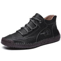 Men's Shoes Short Boots Autumn Sewing Leather Boots High-top Leather Surface