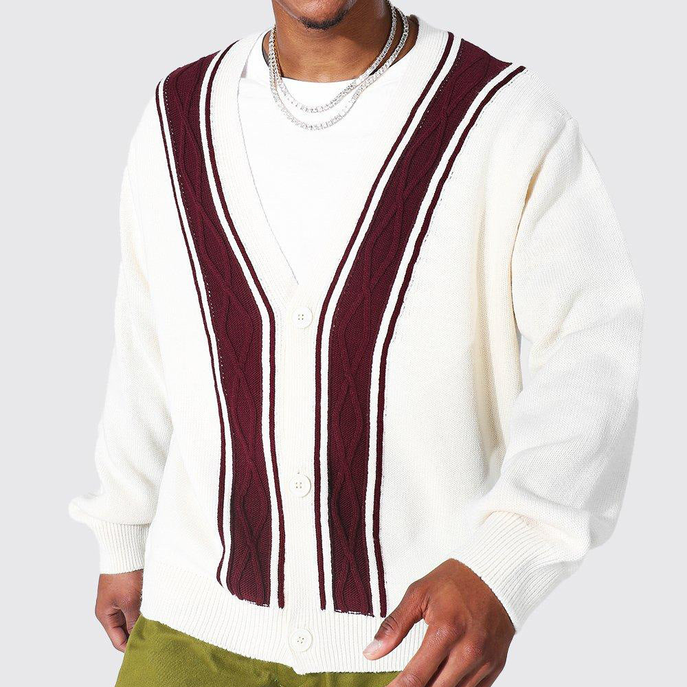 Long Sleeve Top Loose Casual V-Neck Knit Sweater