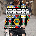 New 3D Digital Printing Color Irregular Geometric Pullover Sweater