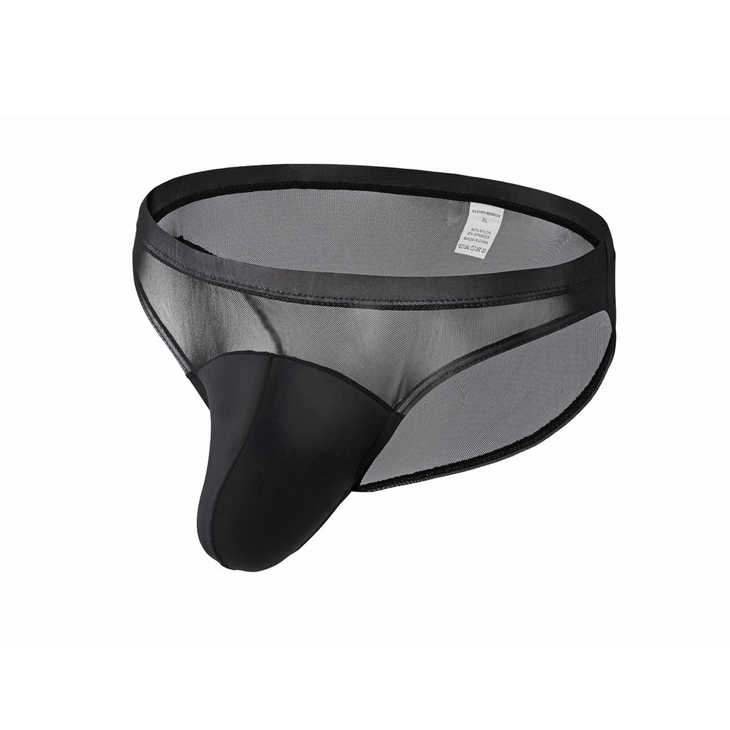 Mens Mesh Sheer Briefs With A Faux Pouch