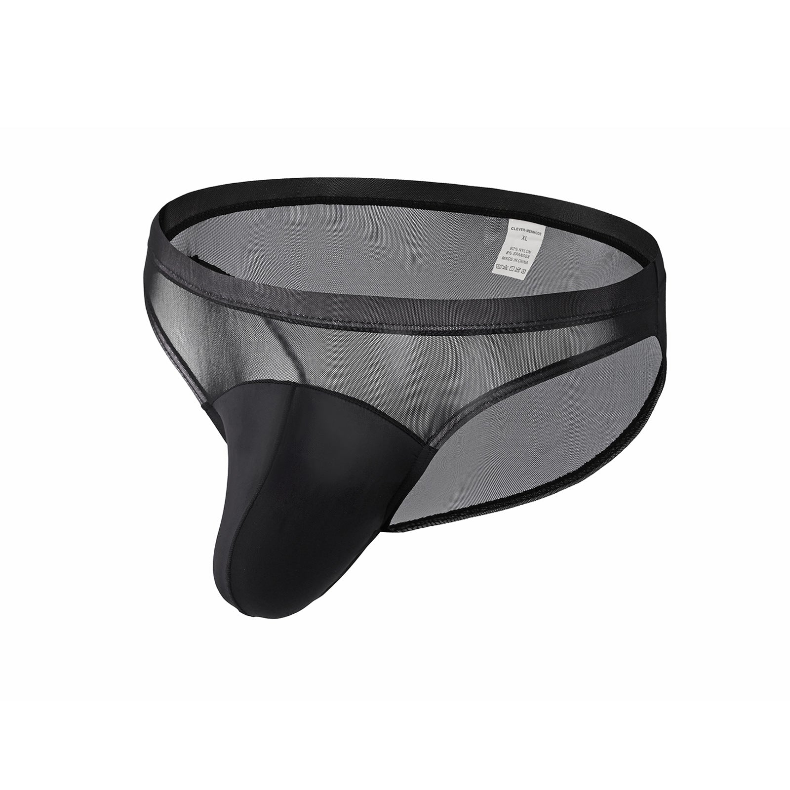 Mens Mesh Sheer Briefs With A Faux Pouch