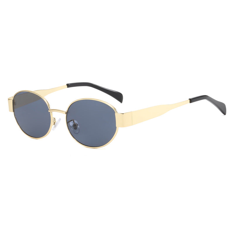 New Oval Sunglasses Metal Fashion