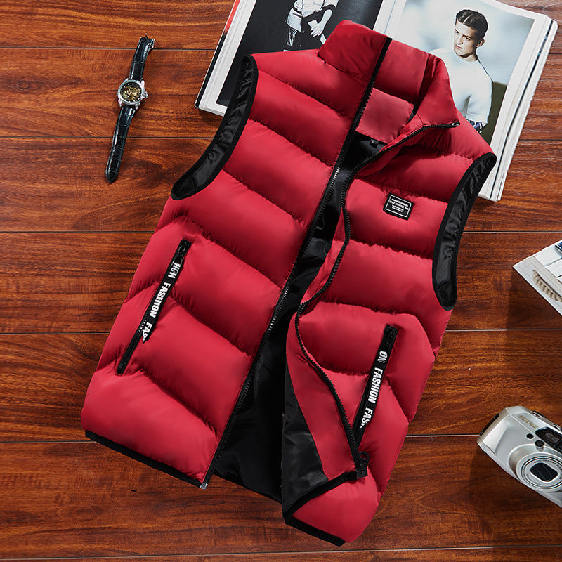 Crossborder Amazon Cotton Vest Men Fallwinter Down Cotton Vest