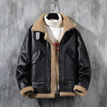 Men's Fashion Single-layer Fleece-lined Padded Jacket Lamb Wool Coat