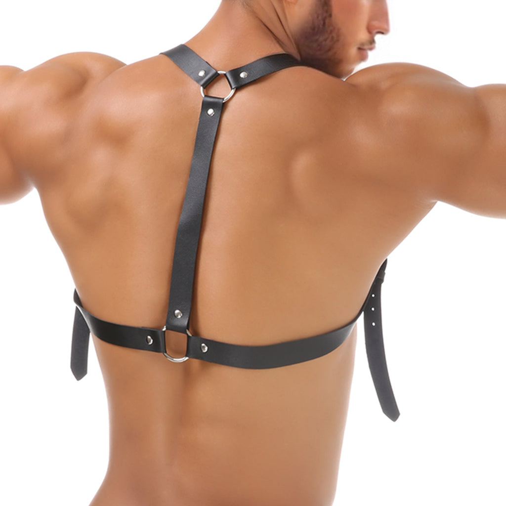 Body Restraint Shoulder Strap Punk Gothic Sling Metal Ring Belly Band