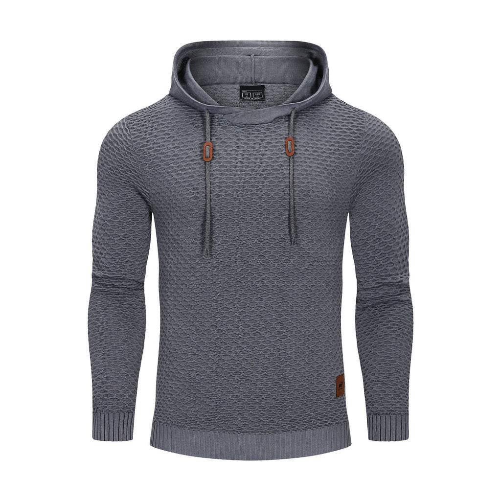 3D Pattern Outdoor Sports Elastic Men Hoodies Solid Color Casual Hoodies