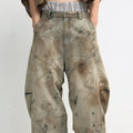 American High Street Retro Washed Tie-dye Worn Jeans