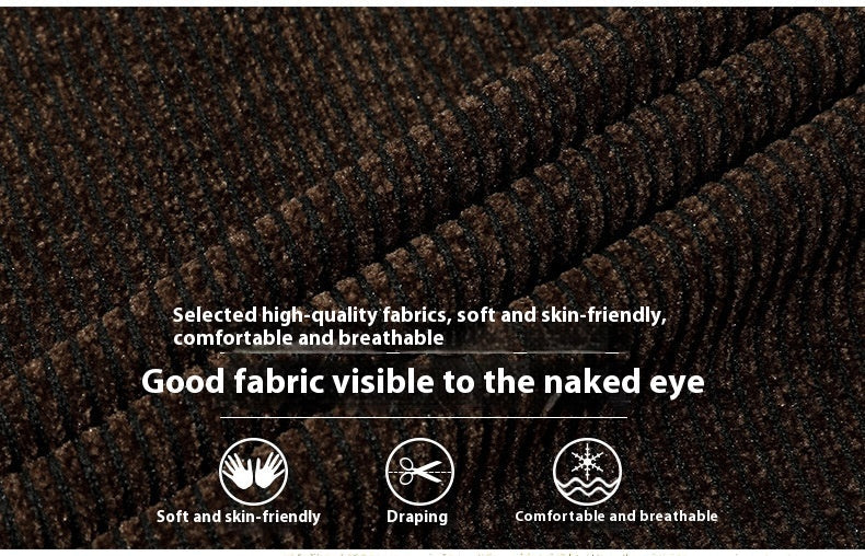 Korean Style Trendy Business Casual Autumn And Winter New Men's Outerwear Corduroy Sweater Coat