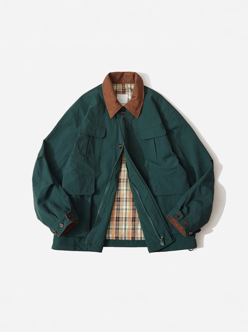 Men's And Women's Contrast Color Casual Jacket