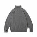 Solid Color Turtleneck Sweater Retro Loose Knitted Top