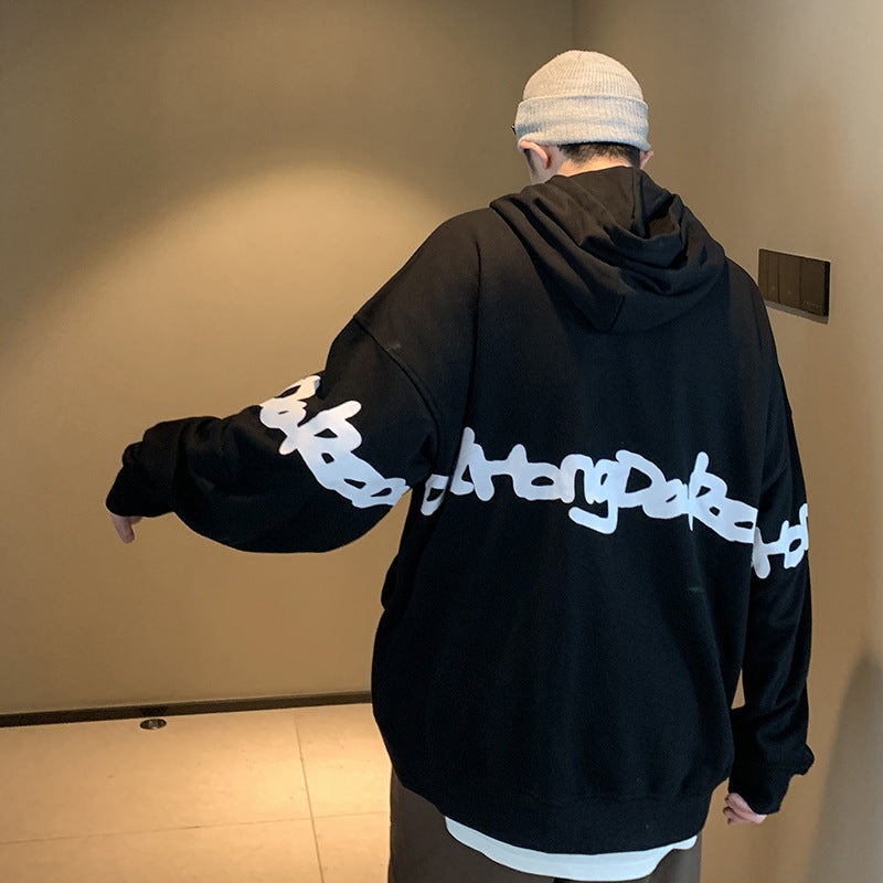 Hooded Long-sleeved Casual Collarless Sweater