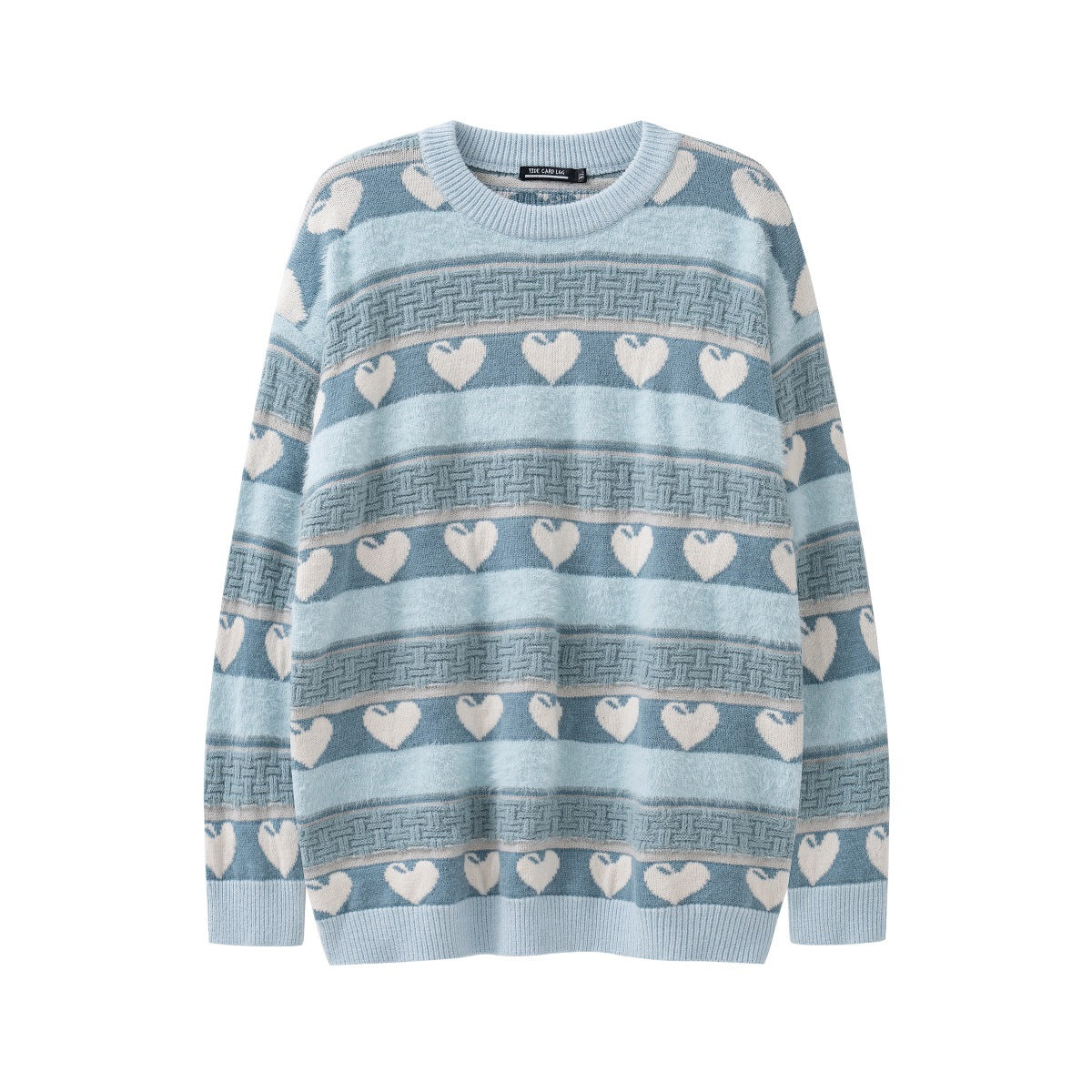 American Retro Contrast Color Knitted Sweater
