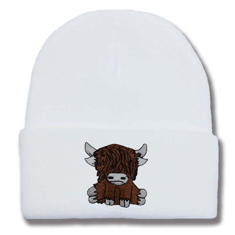 Cartoon Long Hair Yak Knitted Hat Autumn And Winter Warm Wool