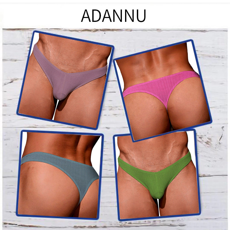 Low Waist Panties Solid Color Sexy T-shaped Panties Sexy Bikini Modal Triangle
