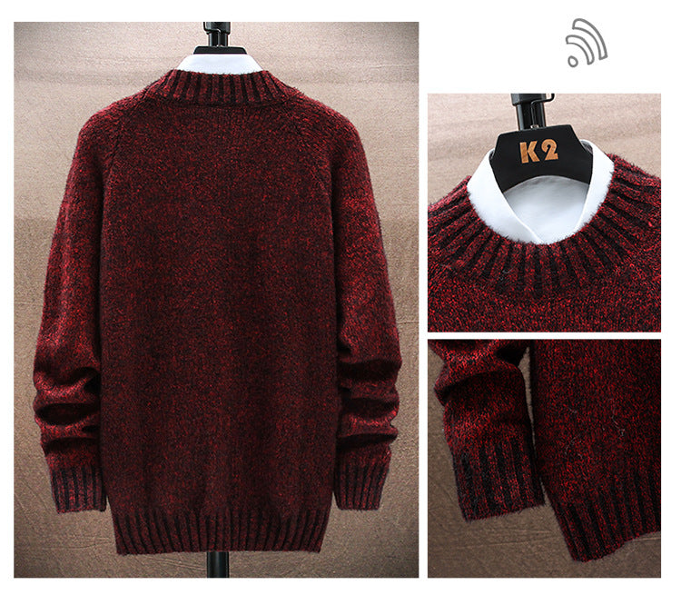 Teenagers Wear Knitted Sweater Tops And Bottoming Shirts