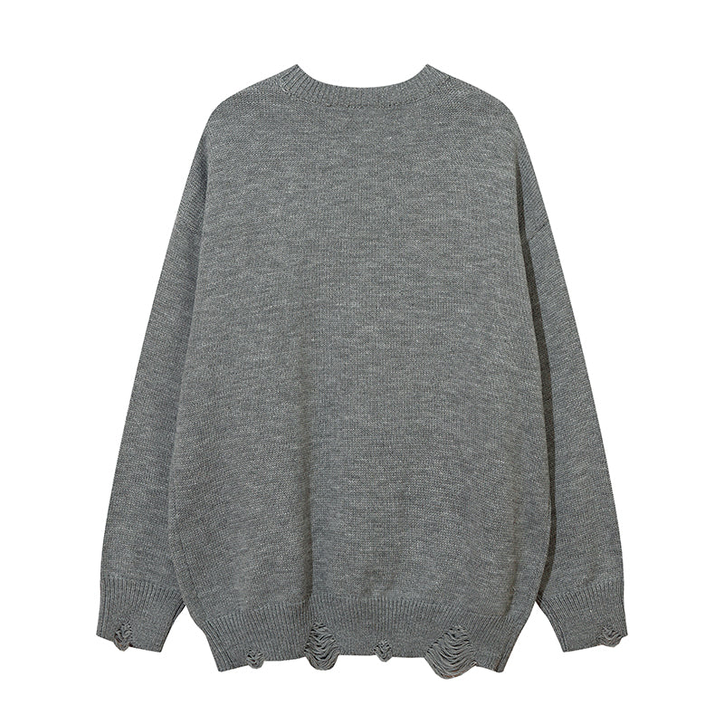 High Street Design Ribbon Woven Letter Sweater