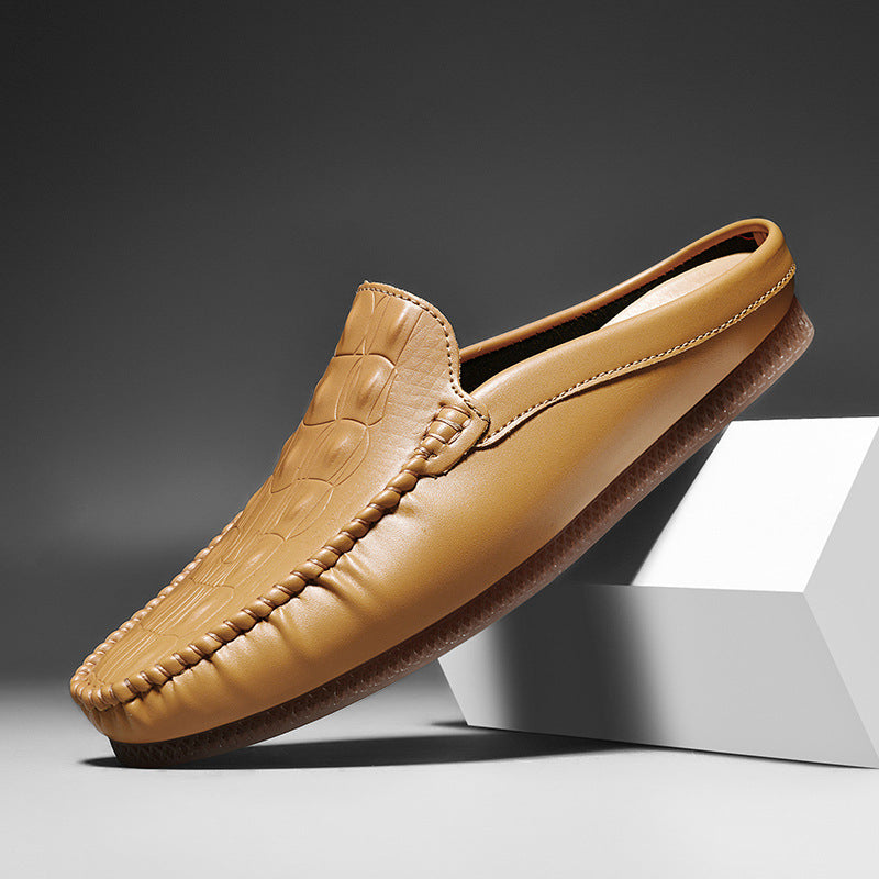 Summer Men's Leisure Semi-slippers Breathable Gommino