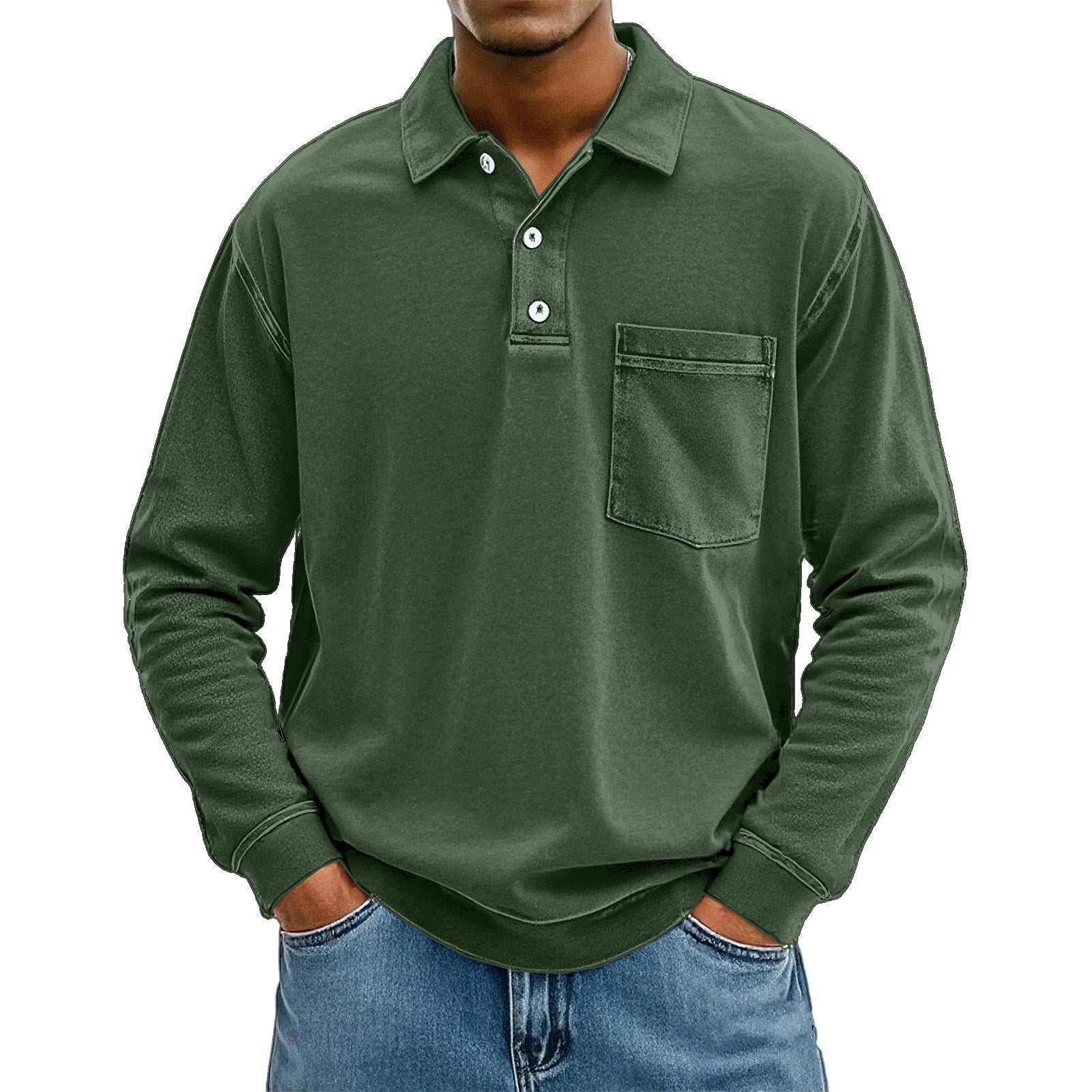 3D Digital Print Men's Button Polo Shirt