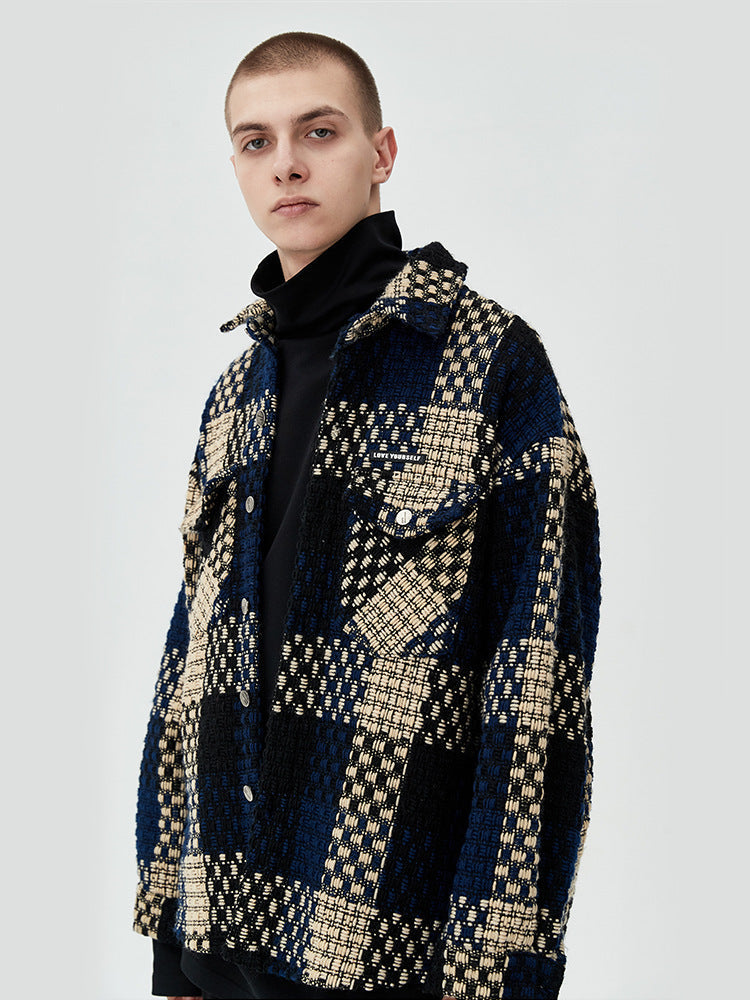 Country Tide Plaid Tweed Small Fragrant Wind Coat