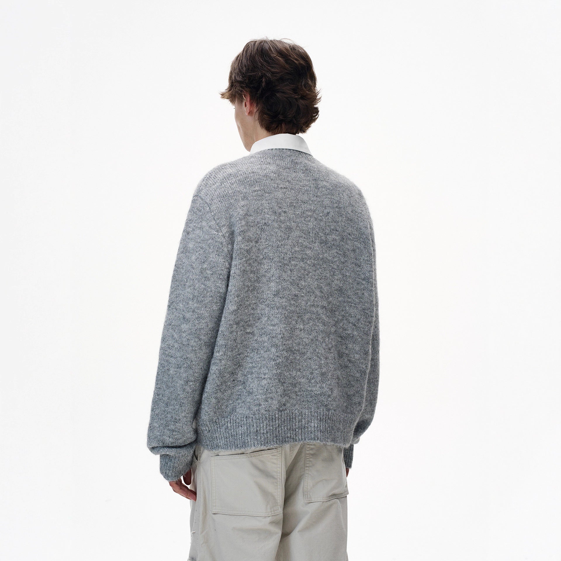 Street V-neck American-style Cardigan Sweater For Men