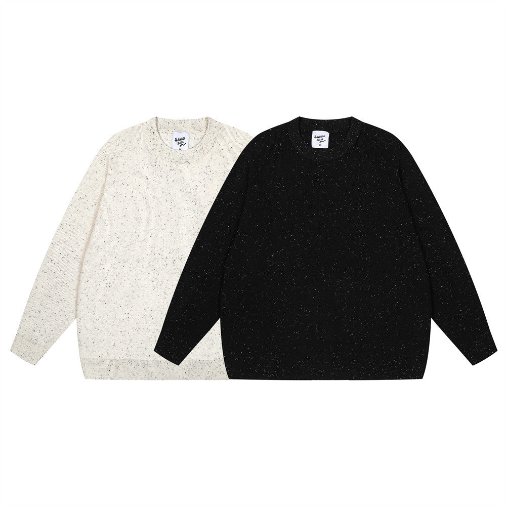 Dot Brocade Sweater Men's Loose Casual