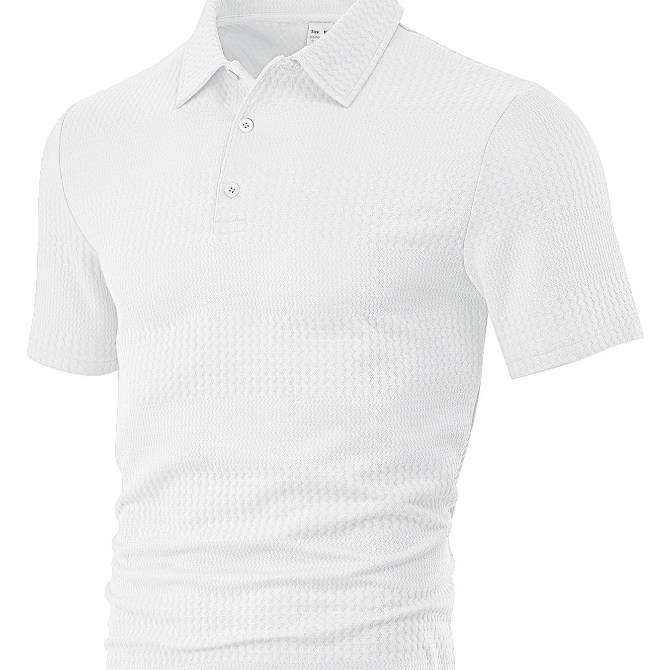 Men's Loose Casual Lapel Jacquard Short Sleeve