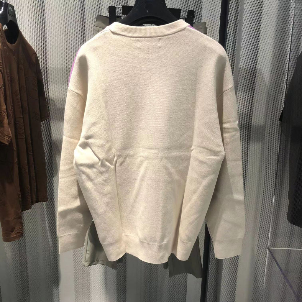 Trendy Casual Colorful Couple Low Collar Sweater