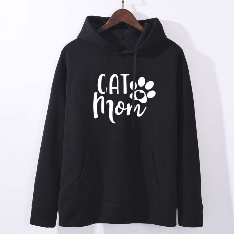 Women's Dog Mom Letter Print Hoodie
