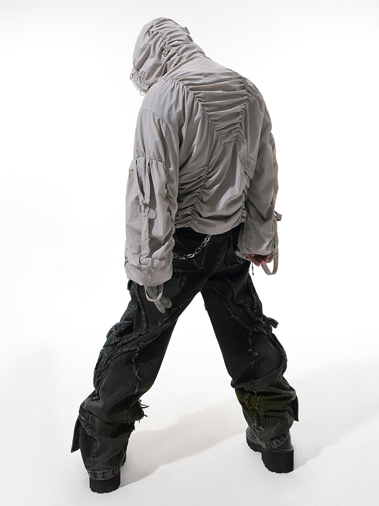 Men's Brand Pleating Ice-proof UV-proof Hooded Jacket