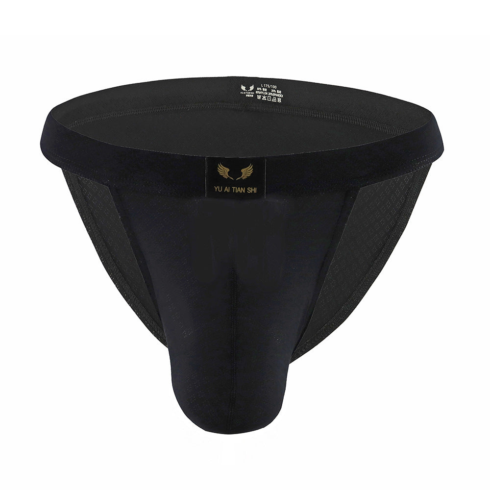 New Nylon Men's Underwear Solid Color Mid-waist Breathable Sexy Triangle
