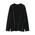 Irregular Topline Design Couples Long Sleeve T-Shirt