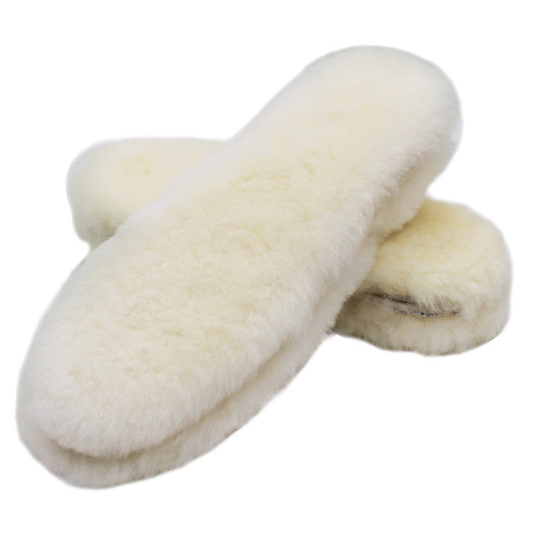 Wool Fur Integrated Cotton Insole Winter Warm