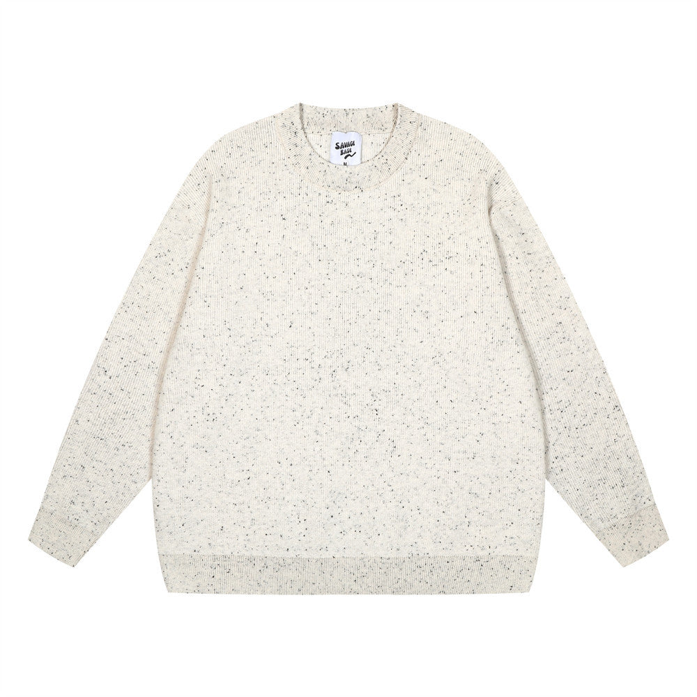 Dot Brocade Sweater Men's Loose Casual
