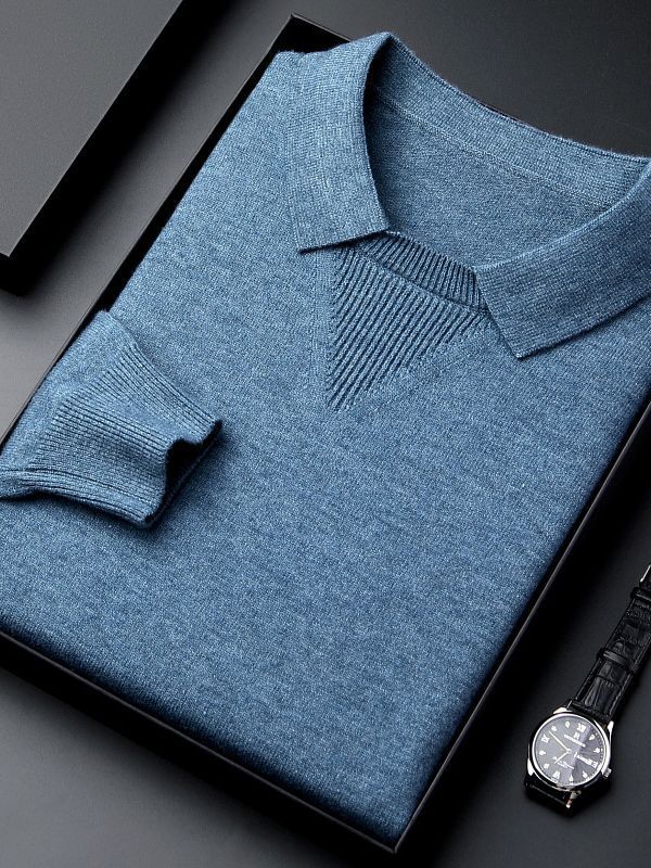Knitwear Lapel Leisure Pullover Bottoming Shirt