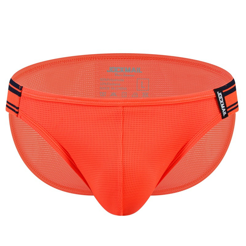 Fluorescent Fabric Men's Underwear Triangle Ice Silk Mesh