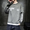 Men's casual fake two sweaters