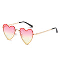 Women's Fashion Peach Heart Decorative Sunglasses
