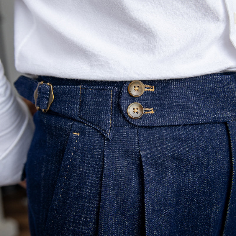 High Waisted Vintage Denim Casual Pants