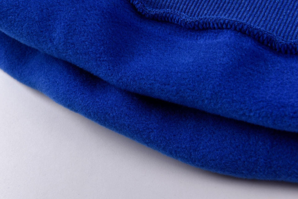 Peripheral fleece crew neck sweater