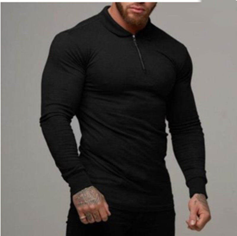 Men's Solid Color POLO Shirt Simple Atmosphere