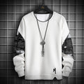 Oversized Men's Slim Round Neck Color Block Sweater