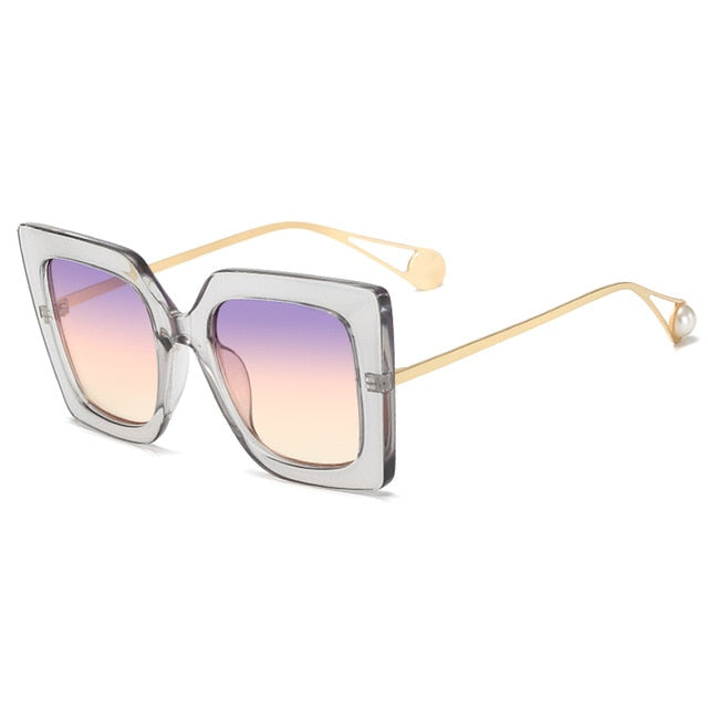 European style square frame sunglasses