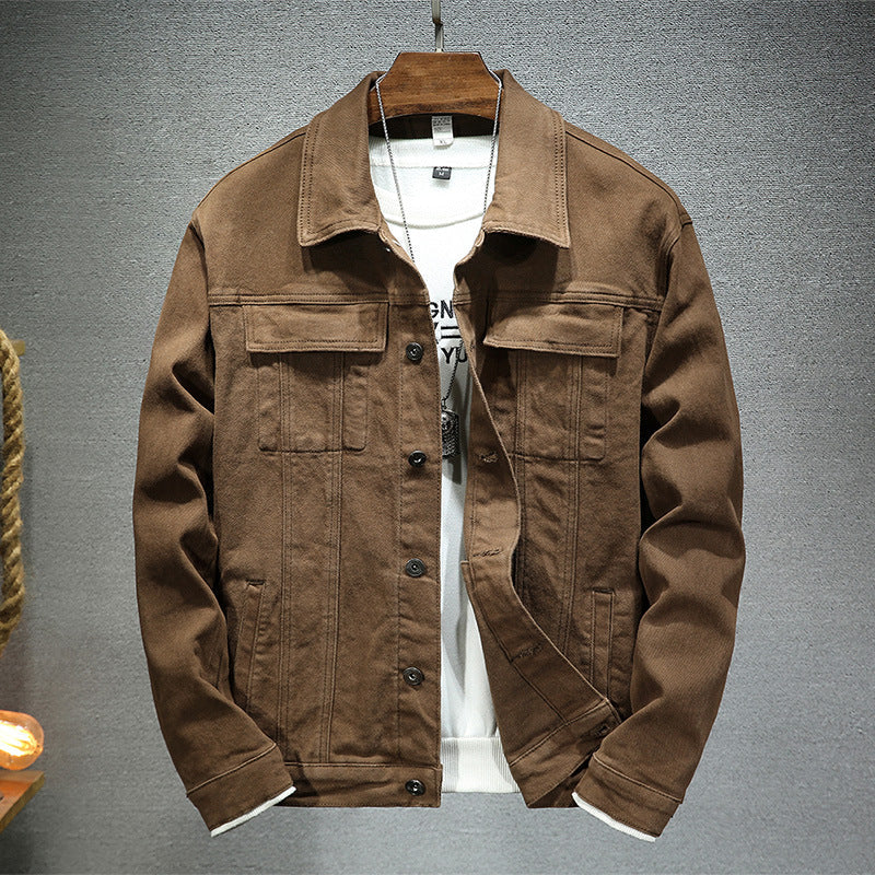 Handsome Korean Style Slim Fit Denim Coat For Men