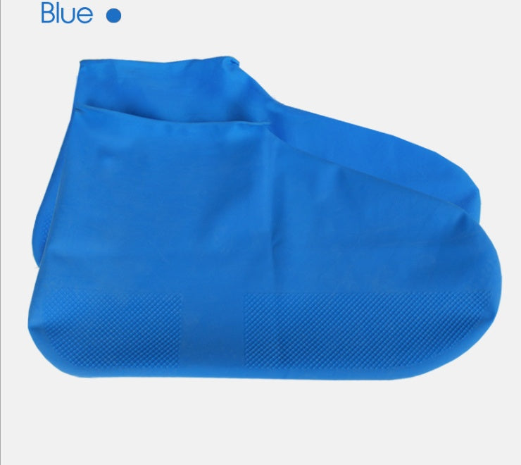 Rubber Anti-slip Waterproof Shoe Cover Reusable Rain Boot Motorcycle Bike Overshoe Blue Yellow for Men Women