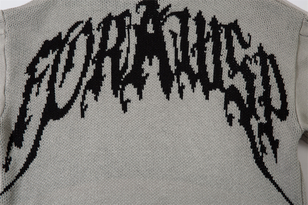Letter Jacquard Sweater For Men
