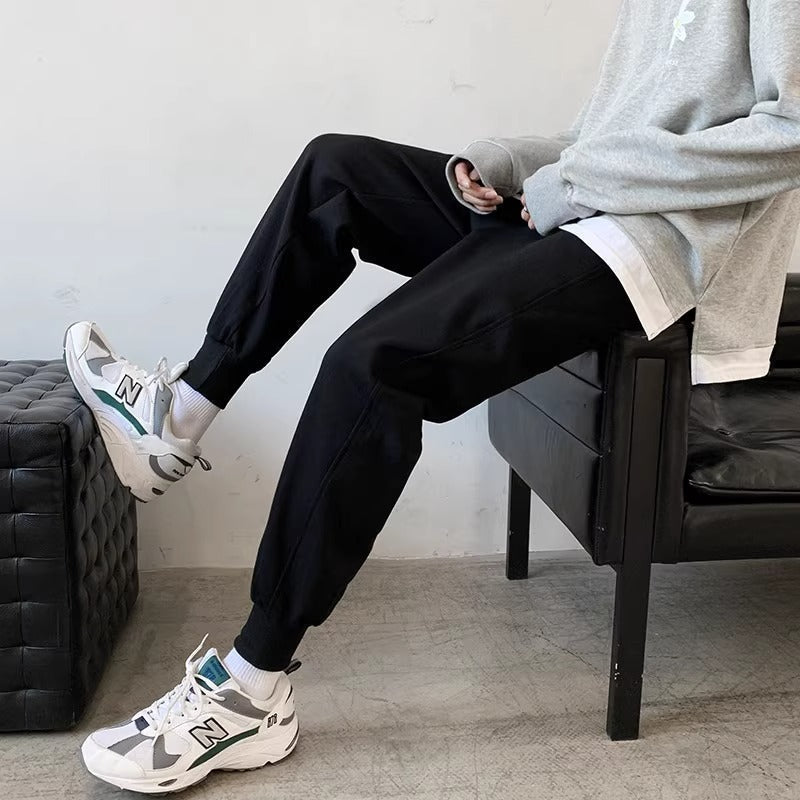 Versatile Sports Pants Ankle-tied Sweatpants Male